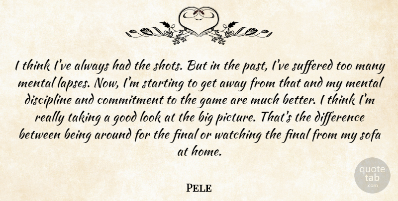 Pele Quote About Inspirational, Athlete, Commitment: I Think Ive Always Had...