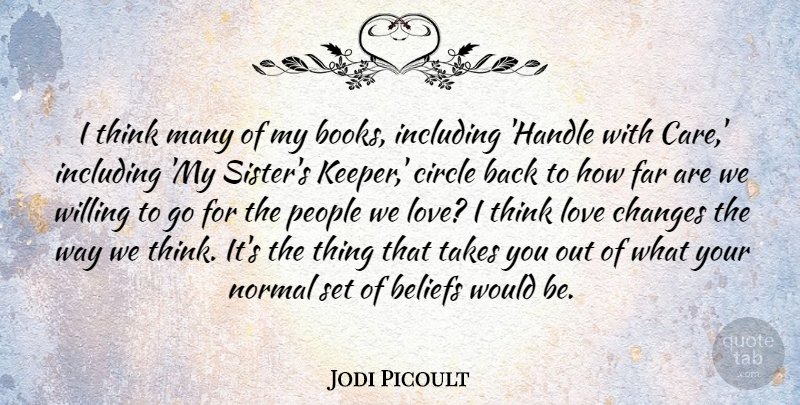 Jodi Picoult Quote About Book, Thinking, Circles: I Think Many Of My...