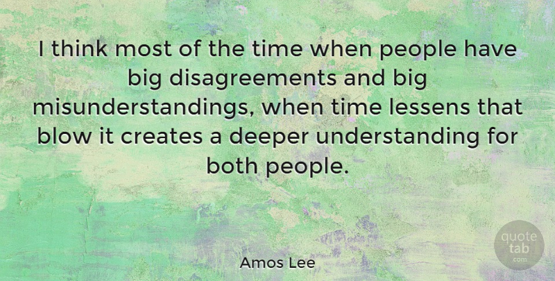 Amos Lee Quote About Blow, Thinking, People: I Think Most Of The...