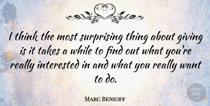Marc Benioff Quote About Surprising: I Think The Most Surprising...