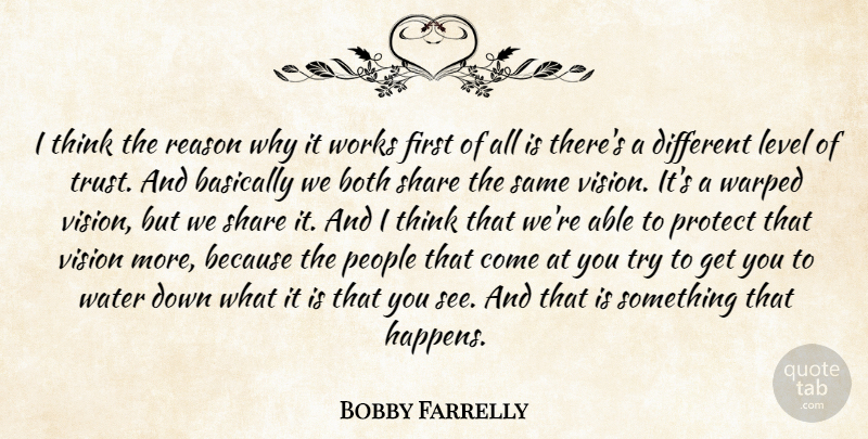 Bobby Farrelly Quote About Basically, Both, Level, People, Protect: I Think The Reason Why...