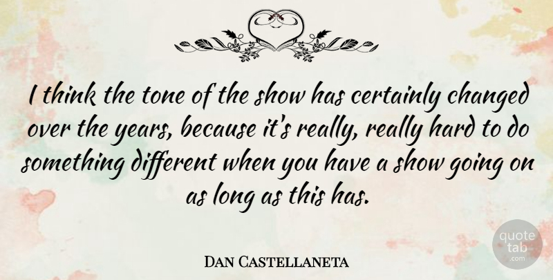 Dan Castellaneta Quote About Hard: I Think The Tone Of...