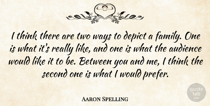 Aaron Spelling Quote About Thinking, Two, Way: I Think There Are Two...