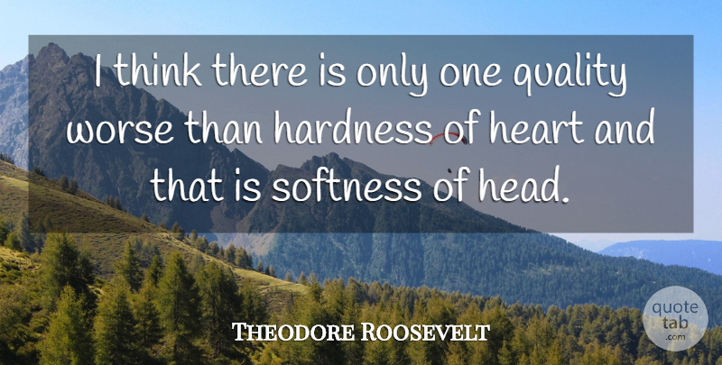 Theodore Roosevelt Quote About Heart, Thinking, Political: I Think There Is Only...
