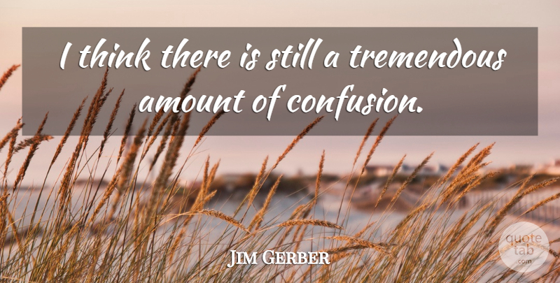 Jim Gerber Quote About Amount, Tremendous: I Think There Is Still...