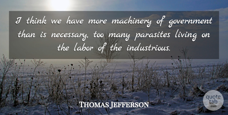 Thomas Jefferson Quote About Thinking, Government, Liberty: I Think We Have More...