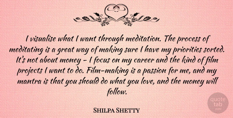 Shilpa Shetty Quote About Passion, Careers, Focus: I Visualise What I Want...