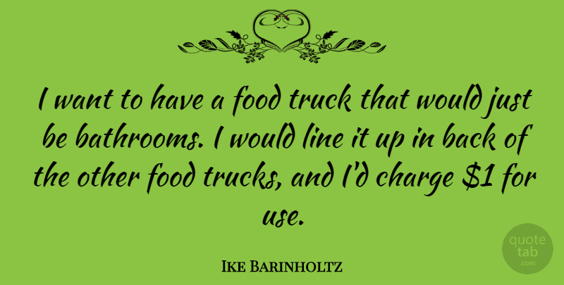 Ike Barinholtz Quote About Charge, Food: I Want To Have A...