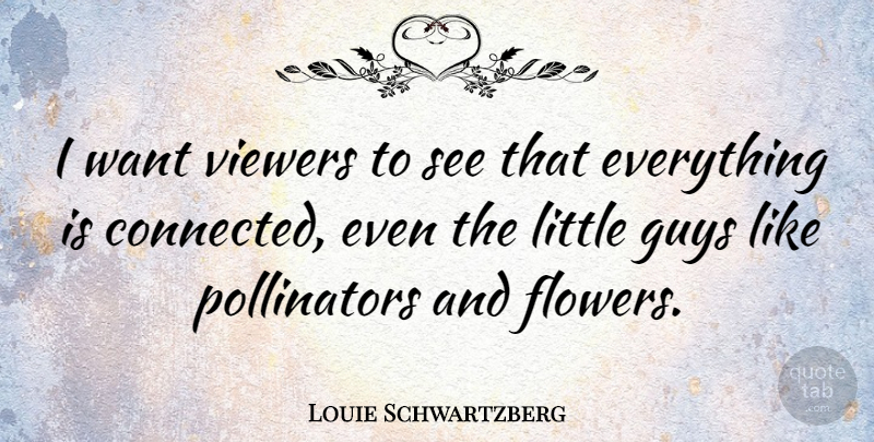 Louie Schwartzberg Quote About Viewers: I Want Viewers To See...