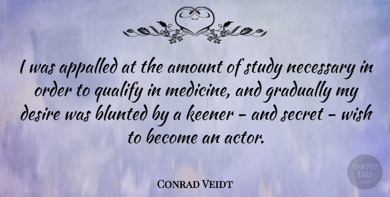 Conrad Veidt Quote About Stupid, Order, Medicine: I Was Appalled At The...