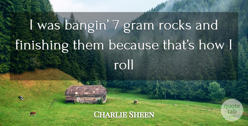 Charlie Sheen Quote About Rocks, Finishing: I Was Bangin 7 Gram...