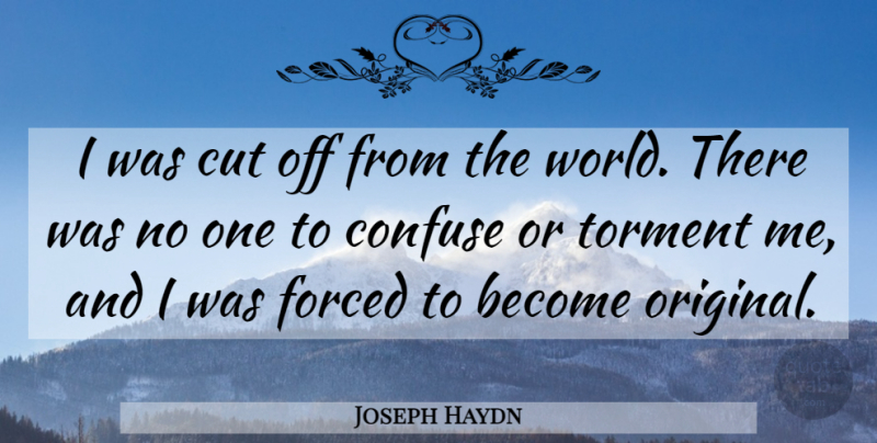 Joseph Haydn Quote About Confuse, Torment: I Was Cut Off From...