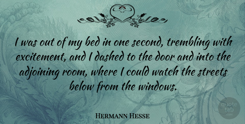 Hermann Hesse Quote About Second Chance, Doors, Bed: I Was Out Of My...