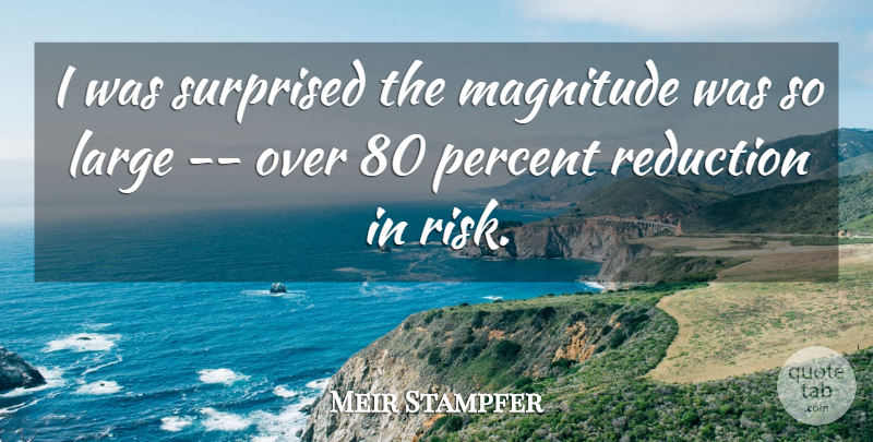 Meir Stampfer Quote About Large, Magnitude, Percent, Reduction, Risk: I Was Surprised The Magnitude...