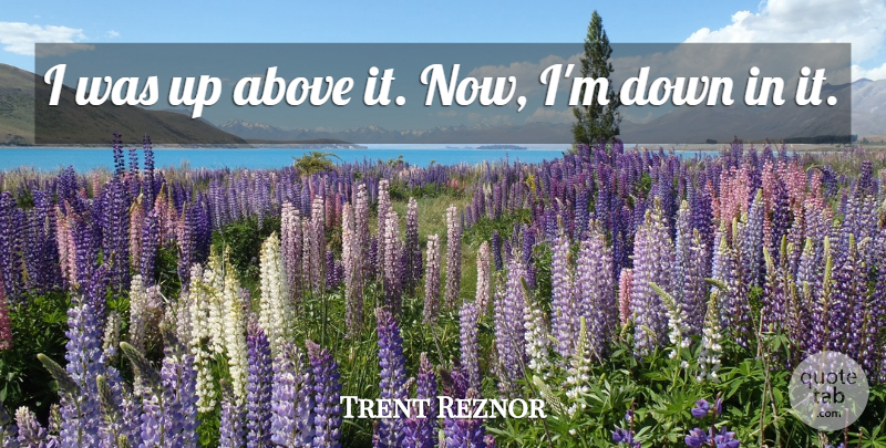 Trent Reznor Quote About Reality: I Was Up Above It...