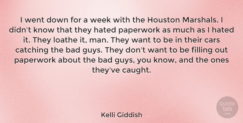 Kelli Giddish Quote About Men, Car, Guy: I Went Down For A...