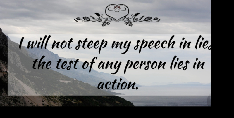 Pindar Quote About Lying, Speech, Tests: I Will Not Steep My...