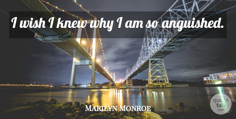 Marilyn Monroe Quote About Wish: I Wish I Knew Why...