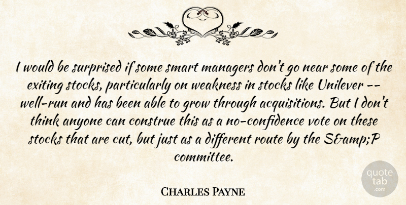 Charles Payne Quote About Anyone, Grow, Managers, Near, Route: I Would Be Surprised If...