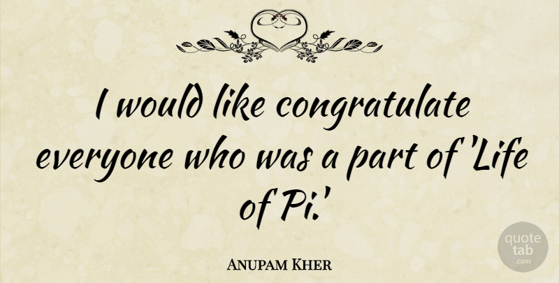 Anupam Kher Quote About Life: I Would Like Congratulate Everyone...