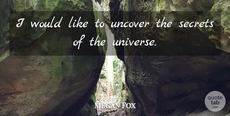 Megan Fox Quote About undefined: I Would Like To Uncover...