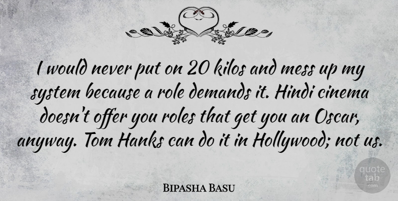 Bipasha Basu Quote About Roles, Cinema, Demand: I Would Never Put On...