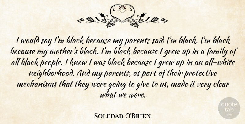 Soledad O'Brien Quote About Black, Clear, Family, Grew, Knew: I Would Say Im Black...
