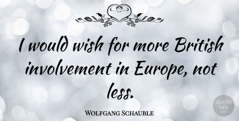 Wolfgang Schauble Quote About undefined: I Would Wish For More...