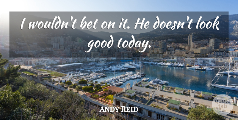 Andy Reid Quote About Bet, Good: I Wouldnt Bet On It...