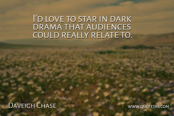 Daveigh Chase Quote About Stars, Drama, Dark: Id Love To Star In...