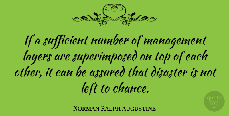 Norman Ralph Augustine Quote About Numbers, Literature, Layers: If A Sufficient Number Of...