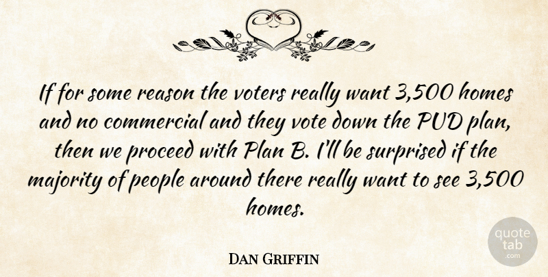 Dan Griffin Quote About Commercial, Homes, Majority, People, Plan: If For Some Reason The...