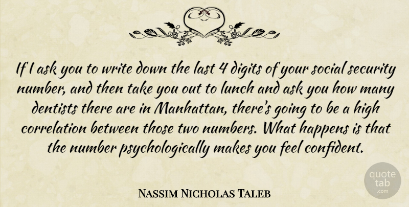Nassim Nicholas Taleb Quote About Writing, Two, Lunch: If I Ask You To...