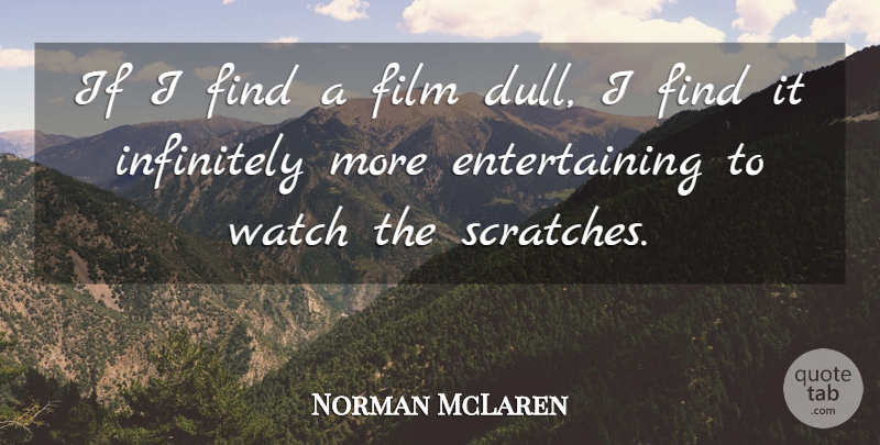 Norman McLaren Quote About Infinitely, Watch: If I Find A Film...