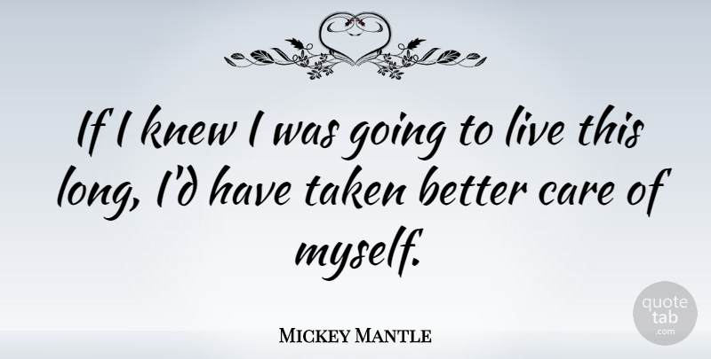 Mickey Mantle Quote About American Athlete: If I Knew I Was...