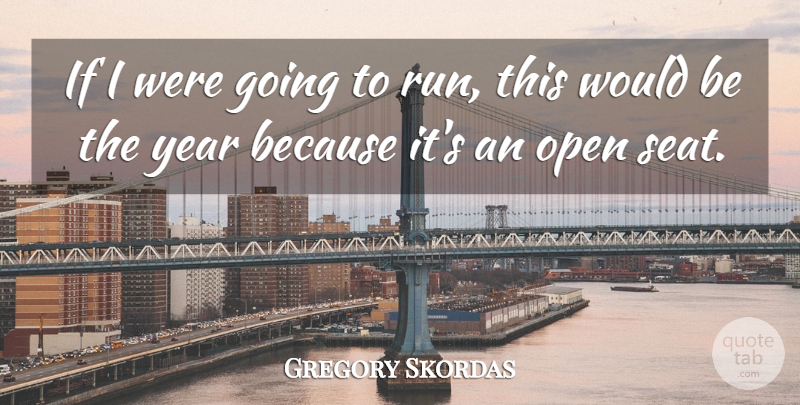 Gregory Skordas Quote About Open, Year: If I Were Going To...