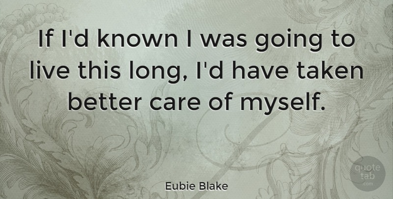 Eubie Blake Quote About undefined: If Id Known I Was...