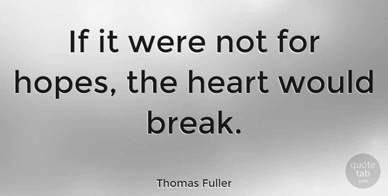 Thomas Fuller Quote About Inspirational, Uplifting, Hope: If It Were Not For...
