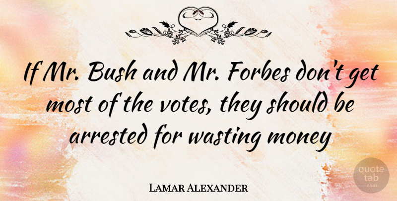 Lamar Alexander Quote About Vote, Forbes, Should: If Mr Bush And Mr...