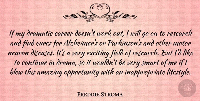 Freddie Stroma Quote About Smart, Drama, Opportunity: If My Dramatic Career Doesnt...