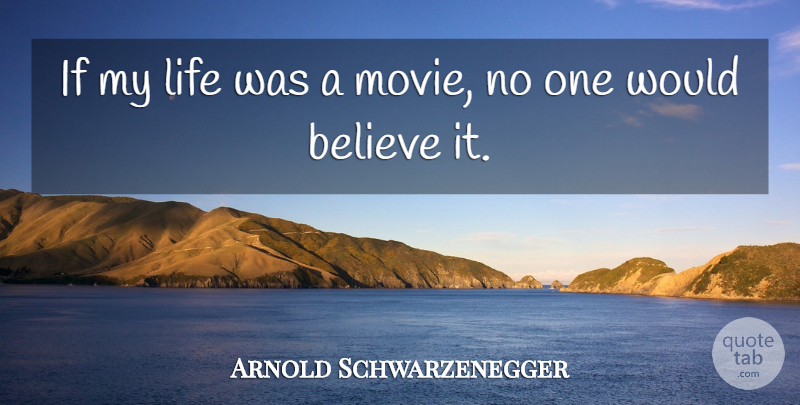 Arnold Schwarzenegger Quote About Success, Motivational Sports, Believe: If My Life Was A...