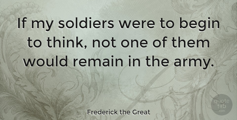 Frederick the Great Quote About American Athlete, Remain: If My Soldiers Were To...