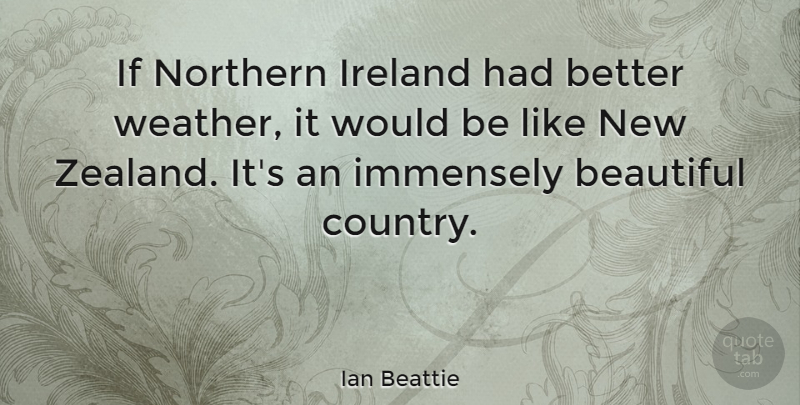 Ian Beattie Quote About Immensely, Northern: If Northern Ireland Had Better...
