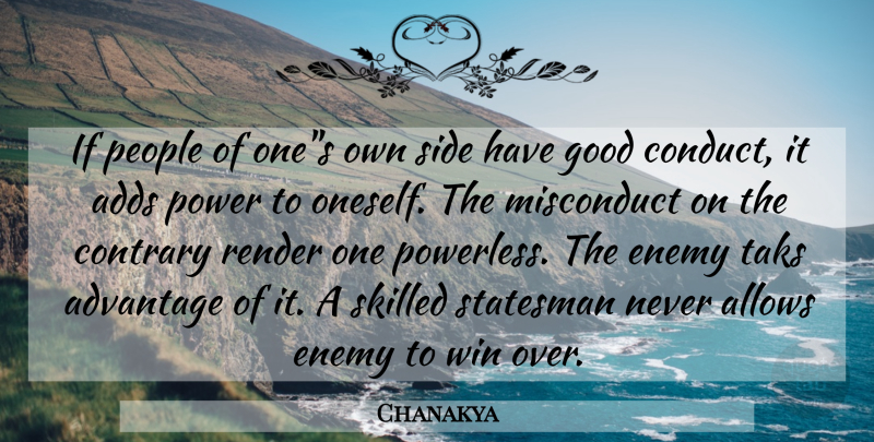 Chanakya Quote About Winning, People, Political: If People Of Ones Own...