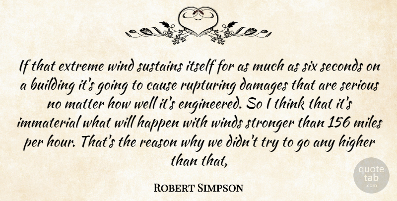 Robert Simpson Quote About Building, Cause, Damages, Extreme, Happen: If That Extreme Wind Sustains...