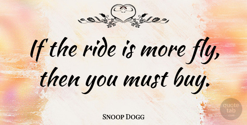 Snoop Dogg Quote About Progress, Ifs: If The Ride Is More...