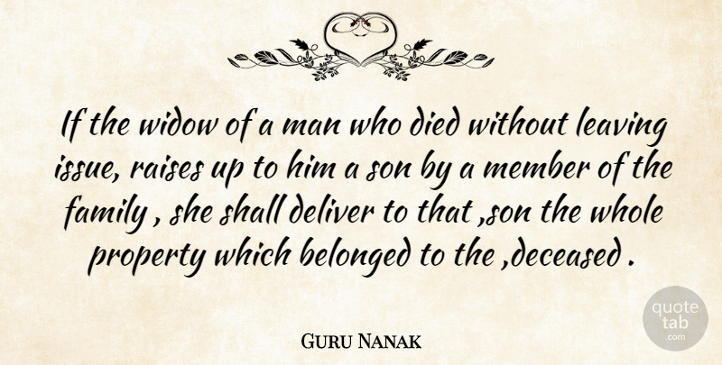 Guru Nanak Quote About Son, Men, Issues: If The Widow Of A...