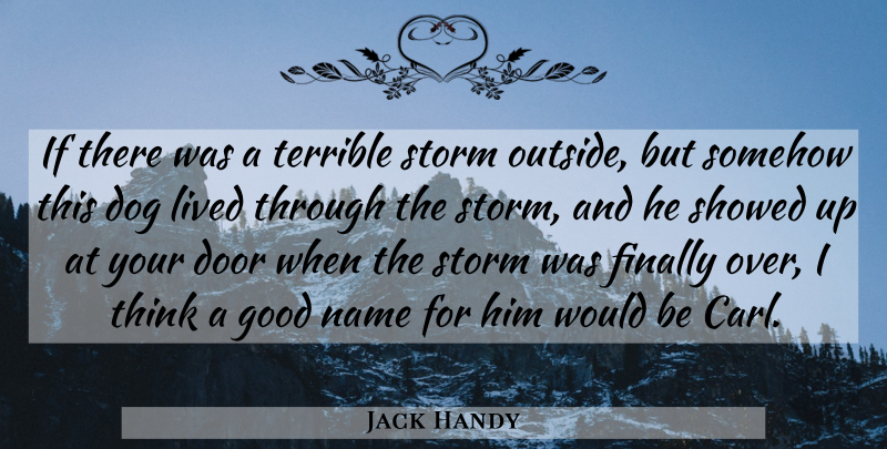 Jack Handy Quote About Dog, Door, Finally, Good, Lived: If There Was A Terrible...