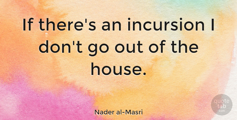 Nader al-Masri Quote About House, Ifs: If Theres An Incursion I...