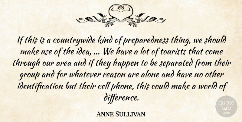 Anne Sullivan Quote About Alone, Area, Cell, Group, Happen: If This Is A Countrywide...